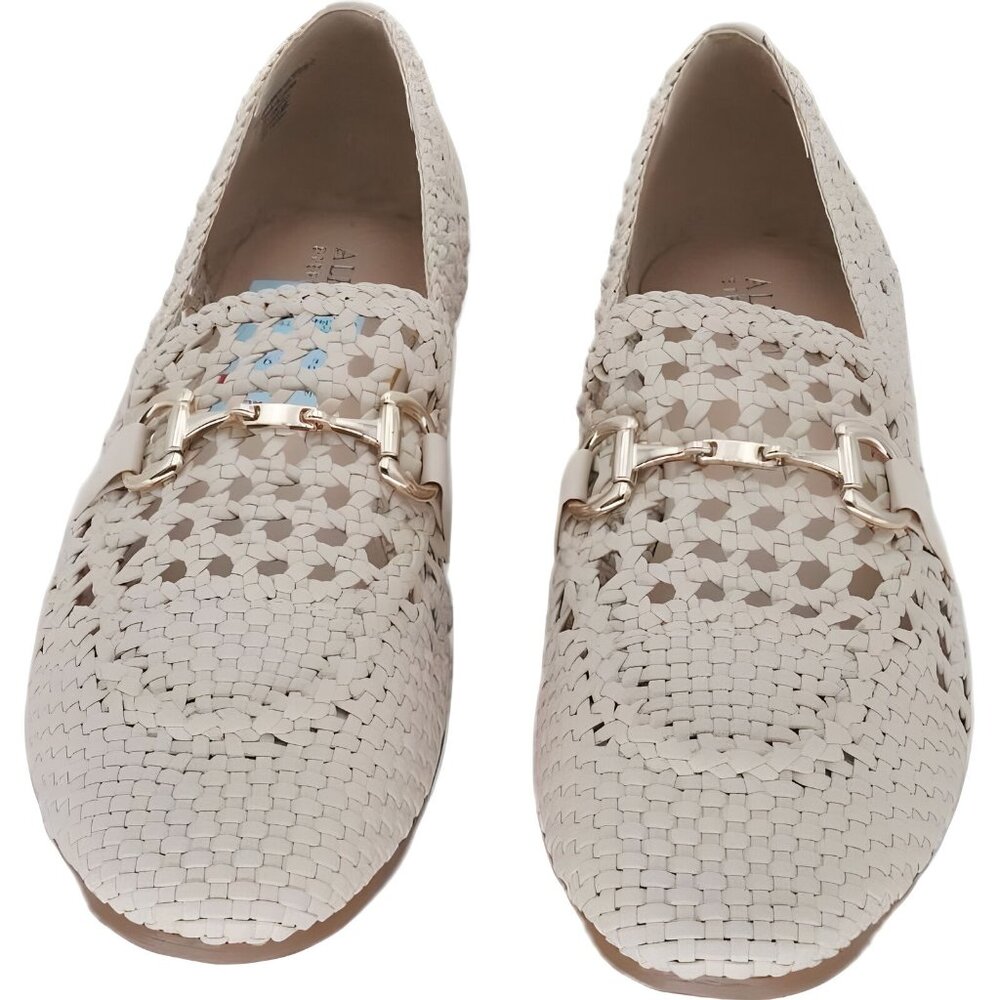 Alfani Ivory Woven Flats with Metallic Detail - Picture 5 of 6